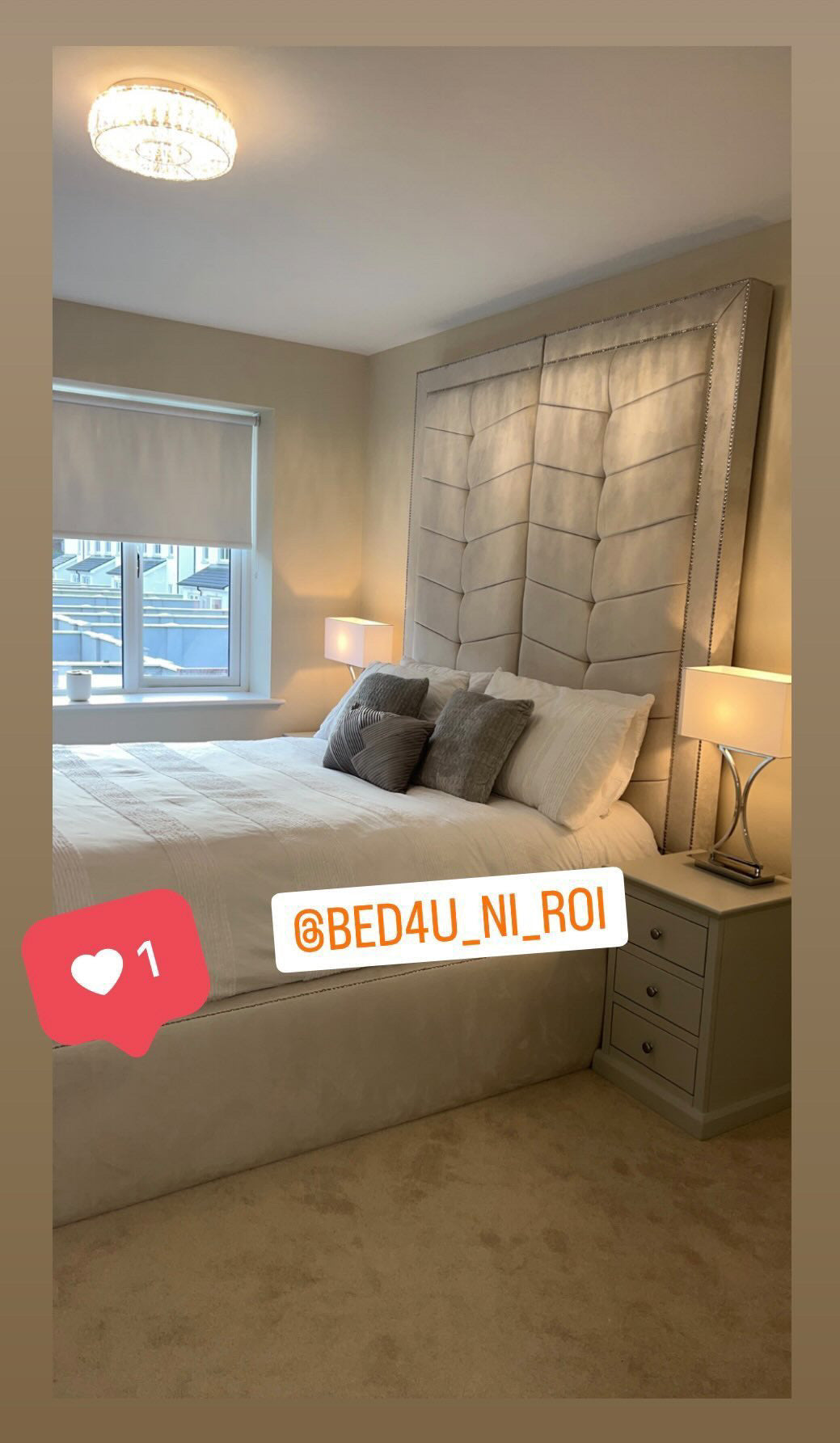 90" inches Headboard Ambassador Bed