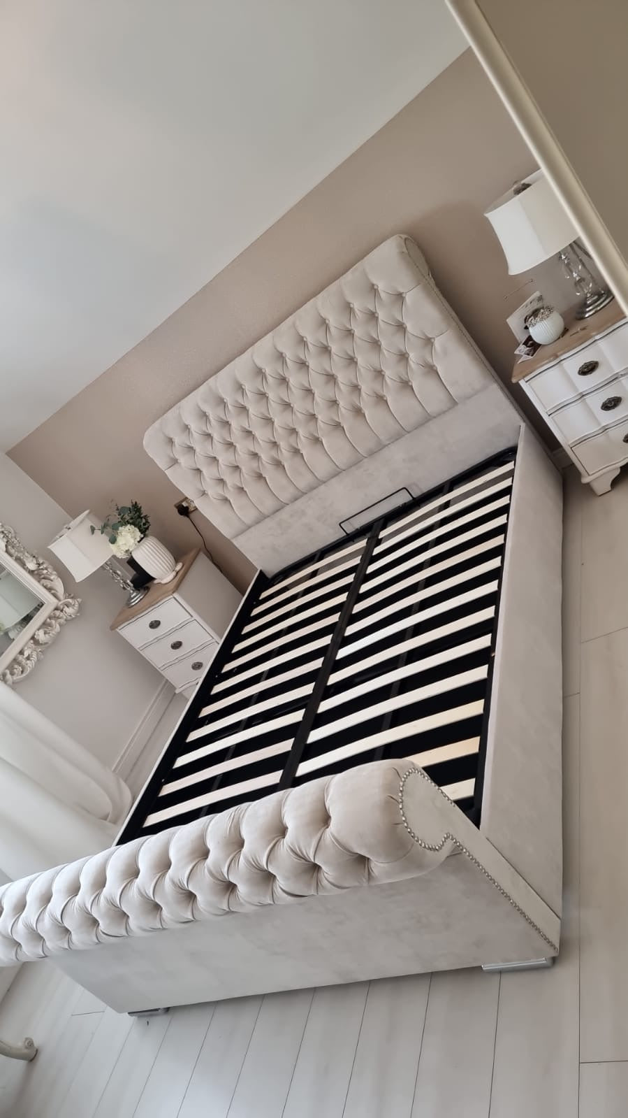Sleigh Chesterfield Bed