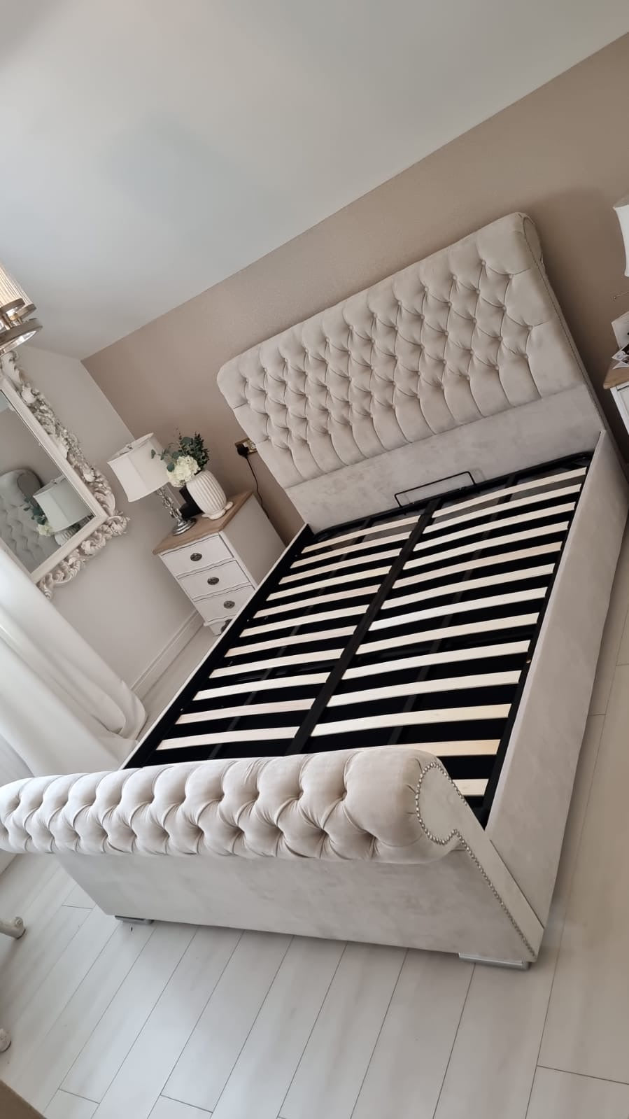 Sleigh Chesterfield Bed