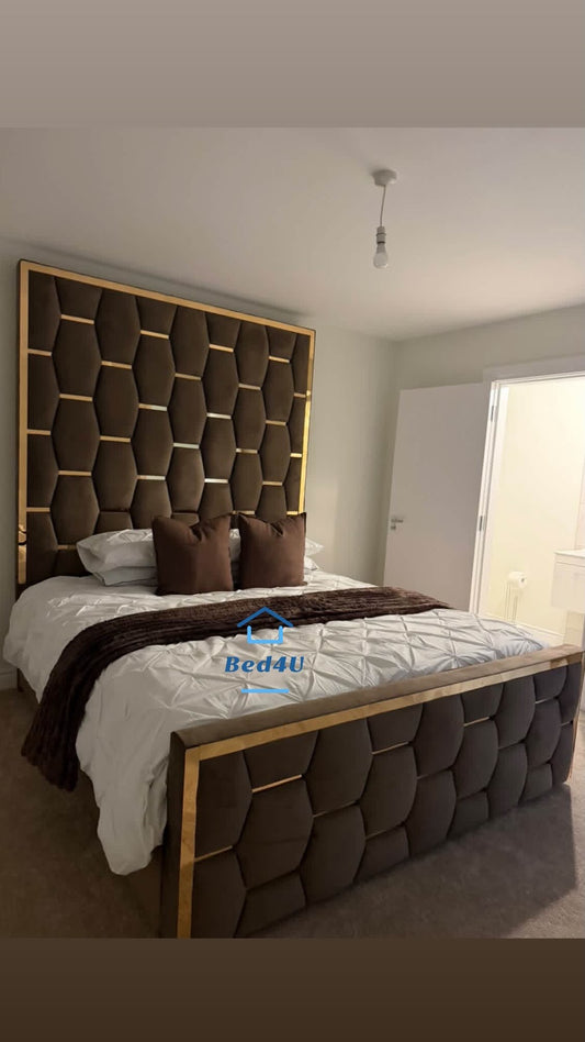 Royal Luxe Gold Bed