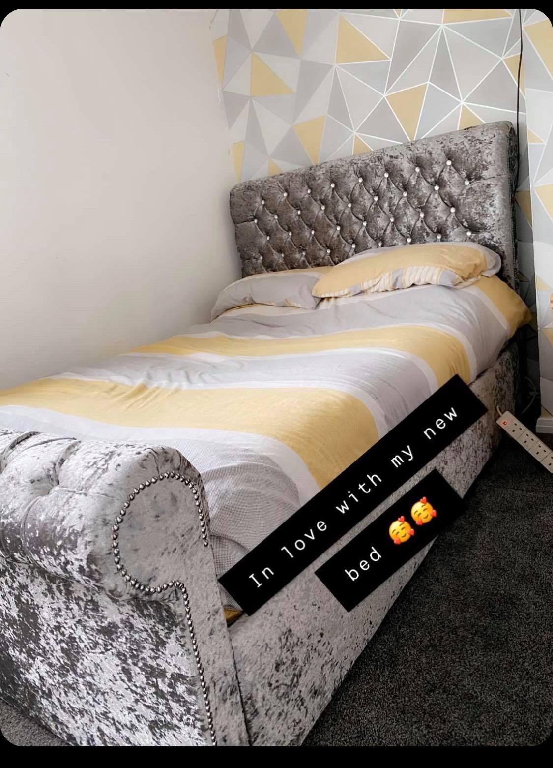 Sleigh Chesterfield Bed