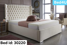 Load image into Gallery viewer, Oxford Winged Bed with plain footboard
